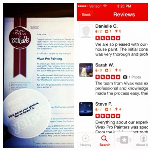Screenshot of Yelp Reviews