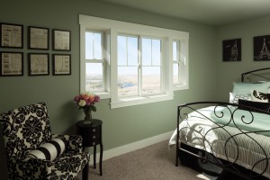 Master bedroom with new windows