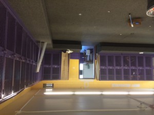 Newly painted locker room