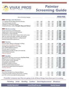 Painter Screening Guide