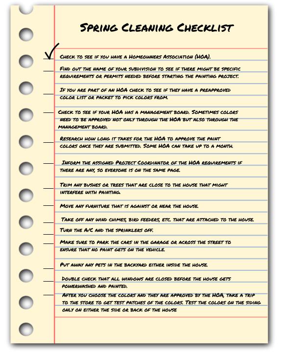 Spring Cleaning Checklist