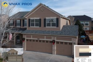 The exterior of a home both before and after a new paint job