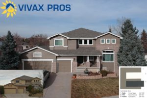 A before and after photo of a home with new paint and exterior window trim