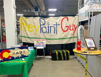 Hey Paint Guy booth at job fair