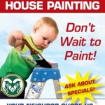 Baby with paint brush