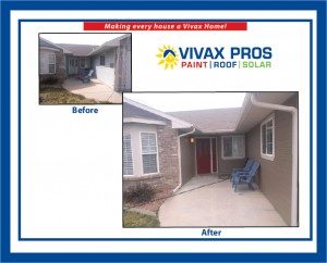 Before and After Stone Entryway