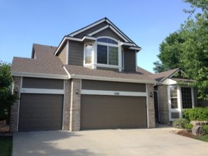 Stone and dark brown house