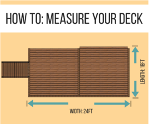 a diagram that shows how to measure your deck