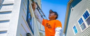 Vivax Pros painter prepares a home for painting