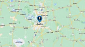 map of austin showing vivax texas location